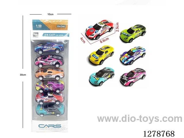 pull back Light Alloy/Metal Car 6PCS