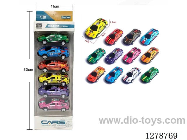 pull back Light Alloy/Metal Car 6PCS