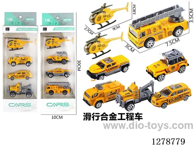 Free Wheel Alloy: 2 Airplanes and 6 Construction Vehicles