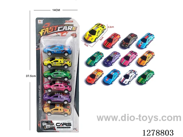 pull back Light Alloy/Metal Car 6PCS