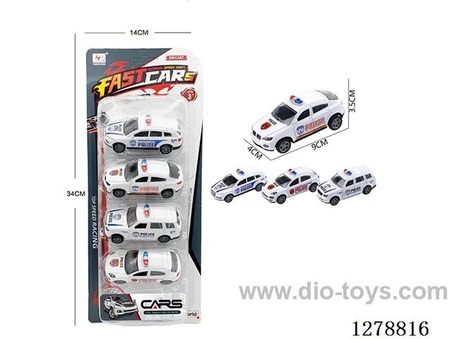 pull back alloy car 4PCS