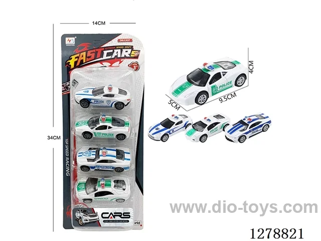 pull back alloy car 4PCS
