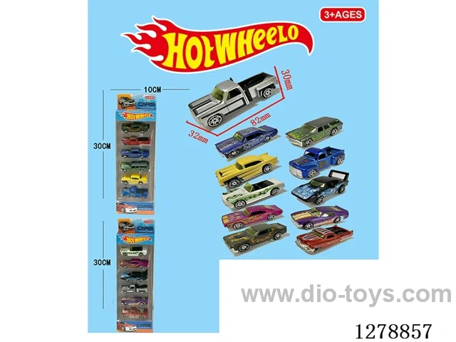 free wheel alloy car 6PCS 12 styles