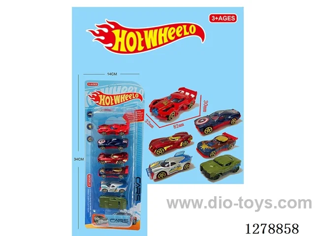 free wheel alloy car 6PCS