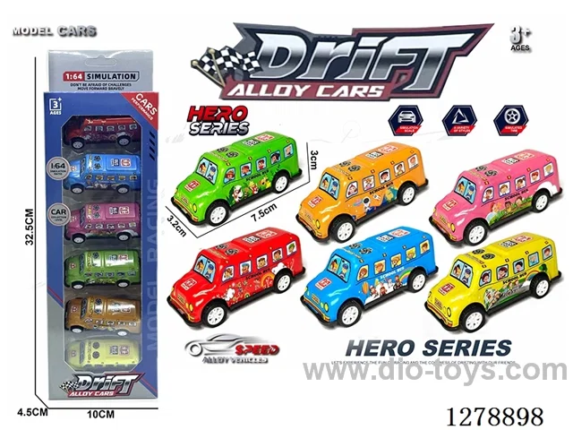 7.5CM pull back tin car 6PCS