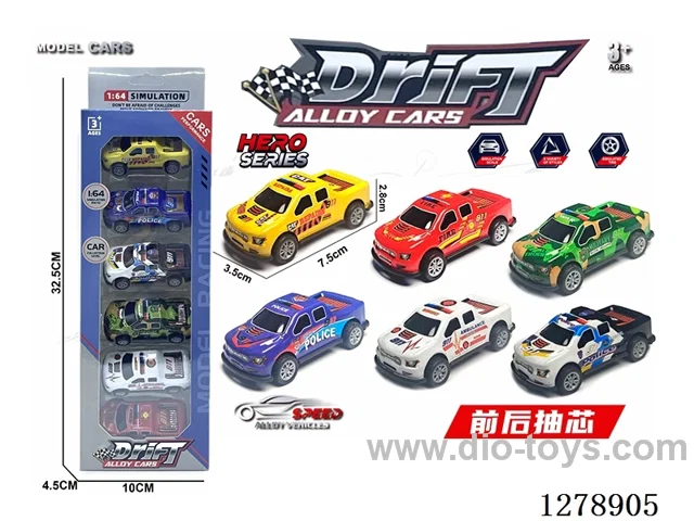 7.5CM pull back tin car 6PCS