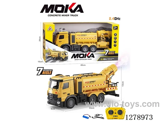 2.4G RC Construction vehicles with light/spray included battery