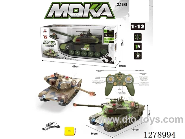 2.4G RC tank W L/M included battery 2 colors
