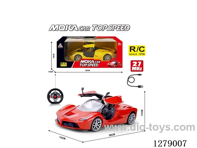 1:14 RC car with light included battery 2 colors