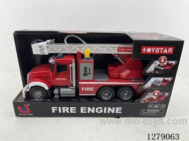 Inertial city fire truck (sound, light, water spray, multifunctional)included battery