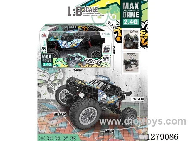 1:8 2.4G 4WD RC climbing vehicle (UV printed) included battery