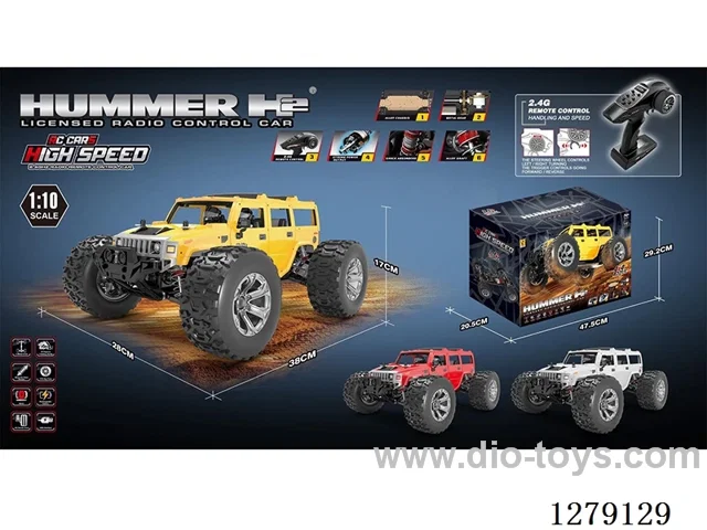 1:10 2.4G (Plastic Chassis) High-Speed Car with 550 Motor (Battery Included) – 3 Colors
