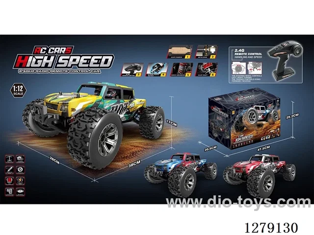 1:10 2.4G (Plastic Chassis) High-Speed Car with 550 Motor (Battery Included) – 3 Colors