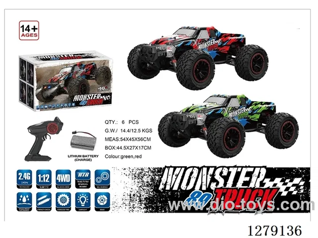 2.4G Full-Scale 1:12 Alloy 4WD Nylon High-Speed Car