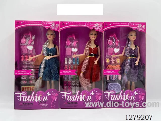 11.5-inch Solid-Body 9-Joint Long-Ponytail Doll