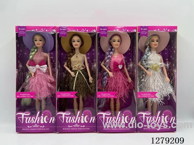 11.5-inch Solid-Body 9-Joint Long-Ponytail Doll