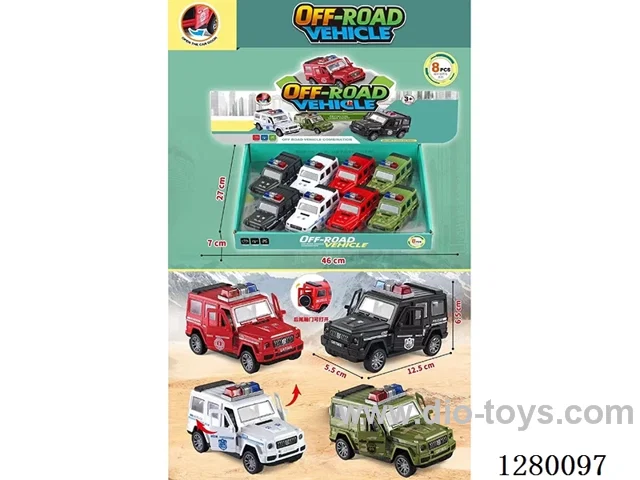Inertia City Off-Road Police Car 8PCS