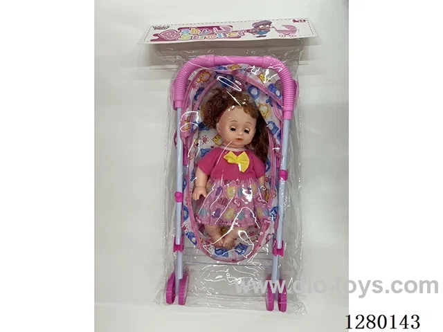 Double-Decker Metal Stroller Doll with IC