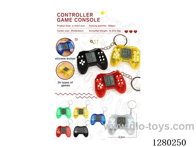 Small 3-Button Transparent Tetris Game Console
