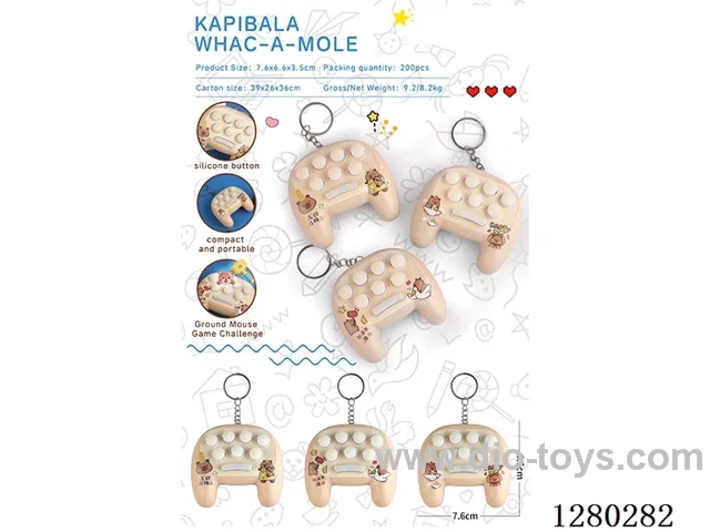 Capybara Controller Whack-a-Mole Keychain