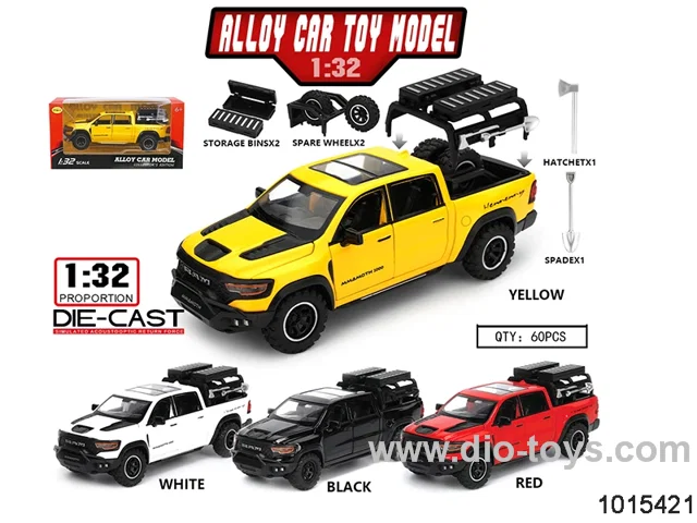 1:32 Alloy Pull Back Car in window  box(black,red,yellow,white)