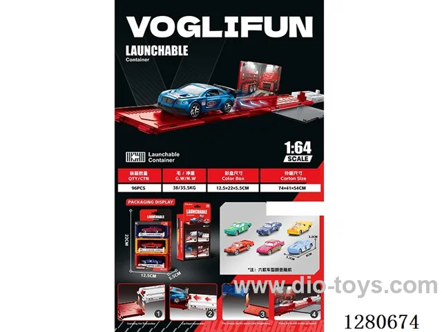 1:64 Die-Cast Free Wheel Car