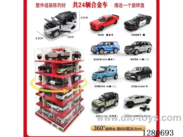 1:18 Acrylic Pull-Back Die-Cast car W L/M 24PCS