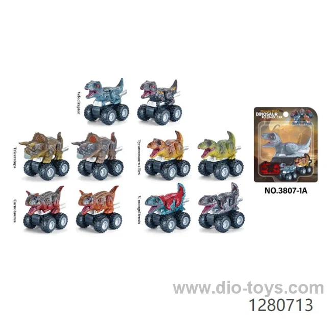 Dinosaur pull-back car