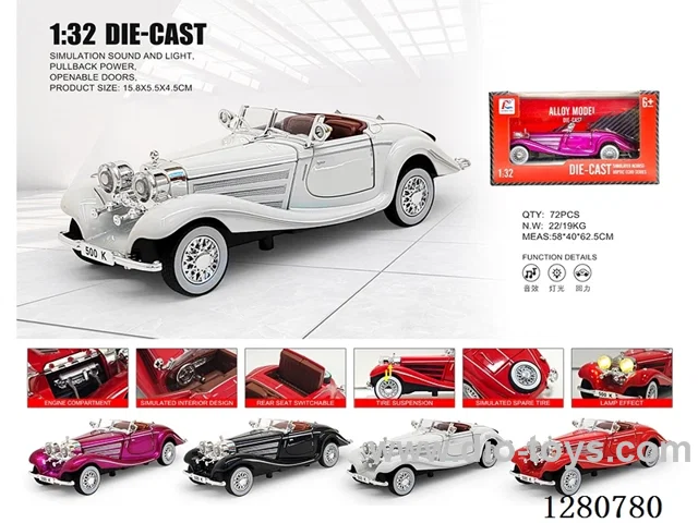 1:32 pull back alloy car W L/M