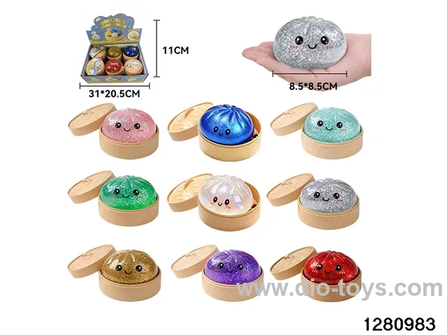 8.5cm squeeze dumpling toys in display box(12pcs)