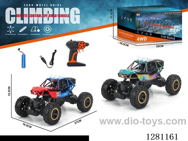 1:16 4ch 4WD rc car with light 2.4G included battery