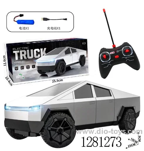 Metallic Silver Remote Control Car Tesla (Included Battery)