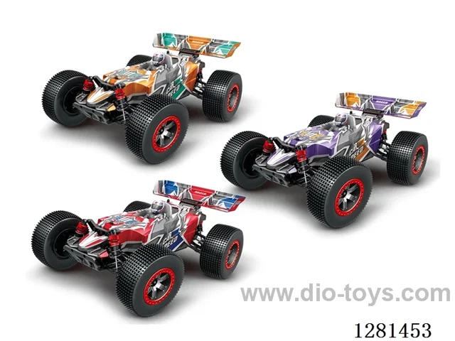 1:10 Scale High-Speed Car with 550 Brushed Motor and Plastic Chassis (Battery Included)