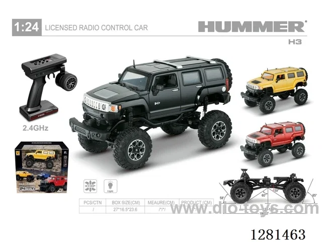 1:24 Rock Crawler Hummer H3 180 Motor (Brushed) with Battery