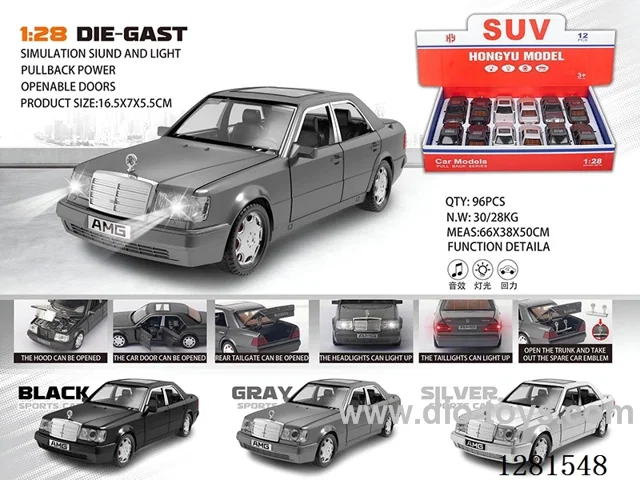 1:28 pull back alloy car 12PCS