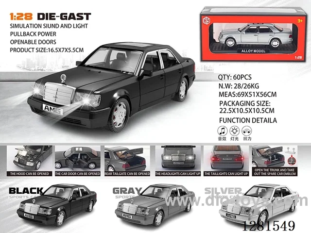 1:28 pull back alloy car