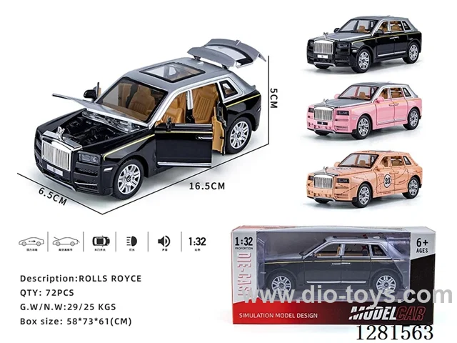 1:28 pull back alloy car