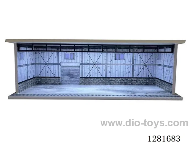 1:64 Illuminated Realistic Model Garage Parking Lot Die-Cast Car Storage Display Stand (with Acrylic Dust-Proof Door)