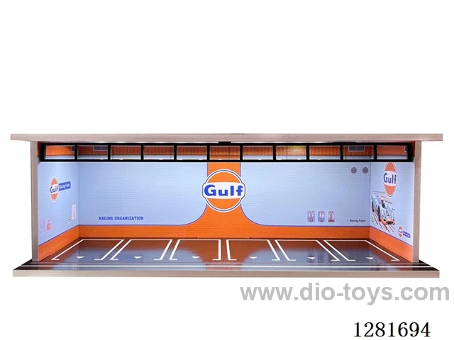 1:64 Lighted Realistic Model Garage Parking Lot Die-Cast Car Storage Display Stand (with Acrylic Dust-Proof Door)
