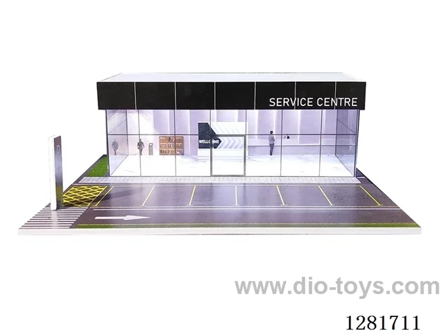 1:64 Service Center Model Car Display and Storage Scene