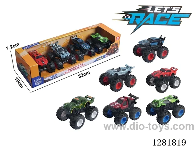 1:64 inertia alloy car 4PCS