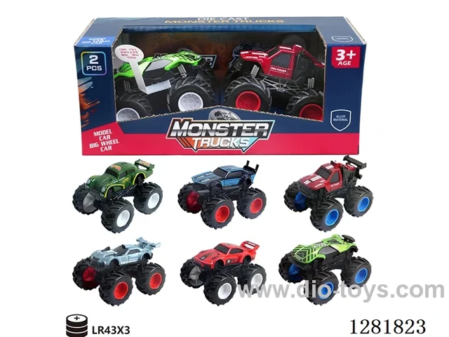 1:64 inertia alloy car 2PCS