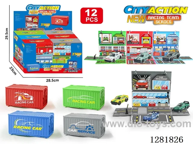 1:64 free wheel alloy car 12PCS