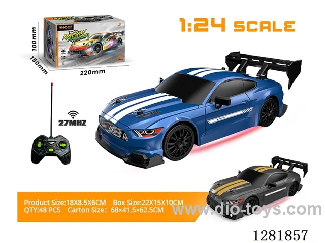 1:24 Drift Racing Car with Lights (27 MHz - Battery Not Included) Blue/Black