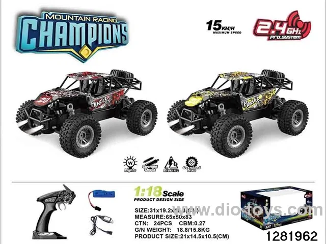 2.4G 1:18 Alloy High-Speed Off-Road Vehicle (with Lights)