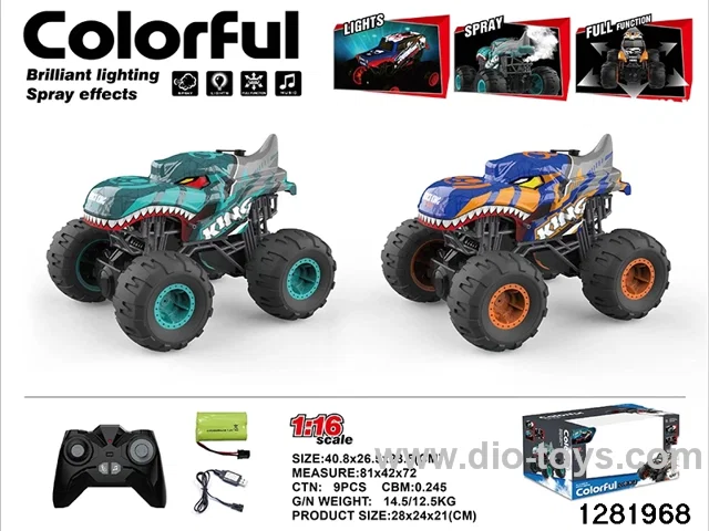 2.4G 1:16 Bigfoot Off-Road Vehicle (Spray, Lights, Music)