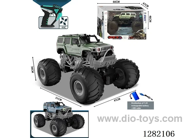 1:6 4WD 2.4G RC car with light/spray included battery
