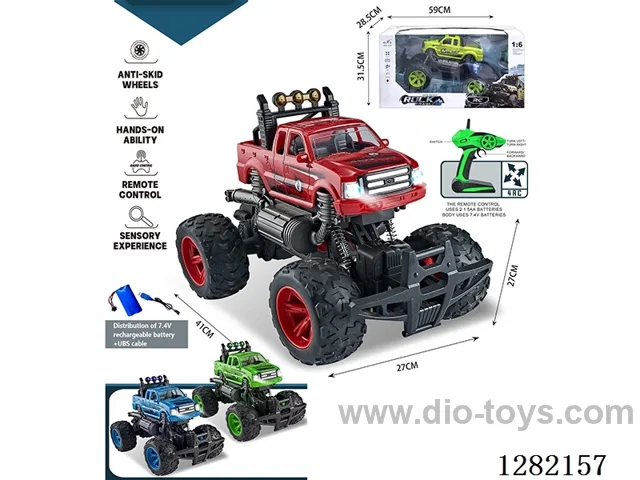 1:6 4ch 2.4G RC car with light/spray included battery