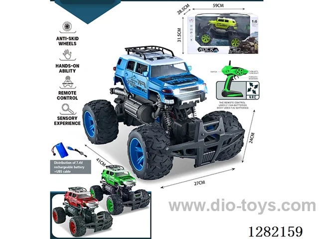 1:6 4ch 2.4G RC car with light/spray included battery