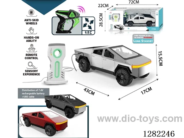 1:8 2.4G RC alloy car with light included battery